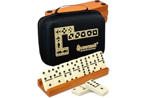 Dominos Set for Adults �C Dominoes - Classic Board Games - Juegos de Mesa - Double 6 Dominoes for Family Games for Kids and Ad