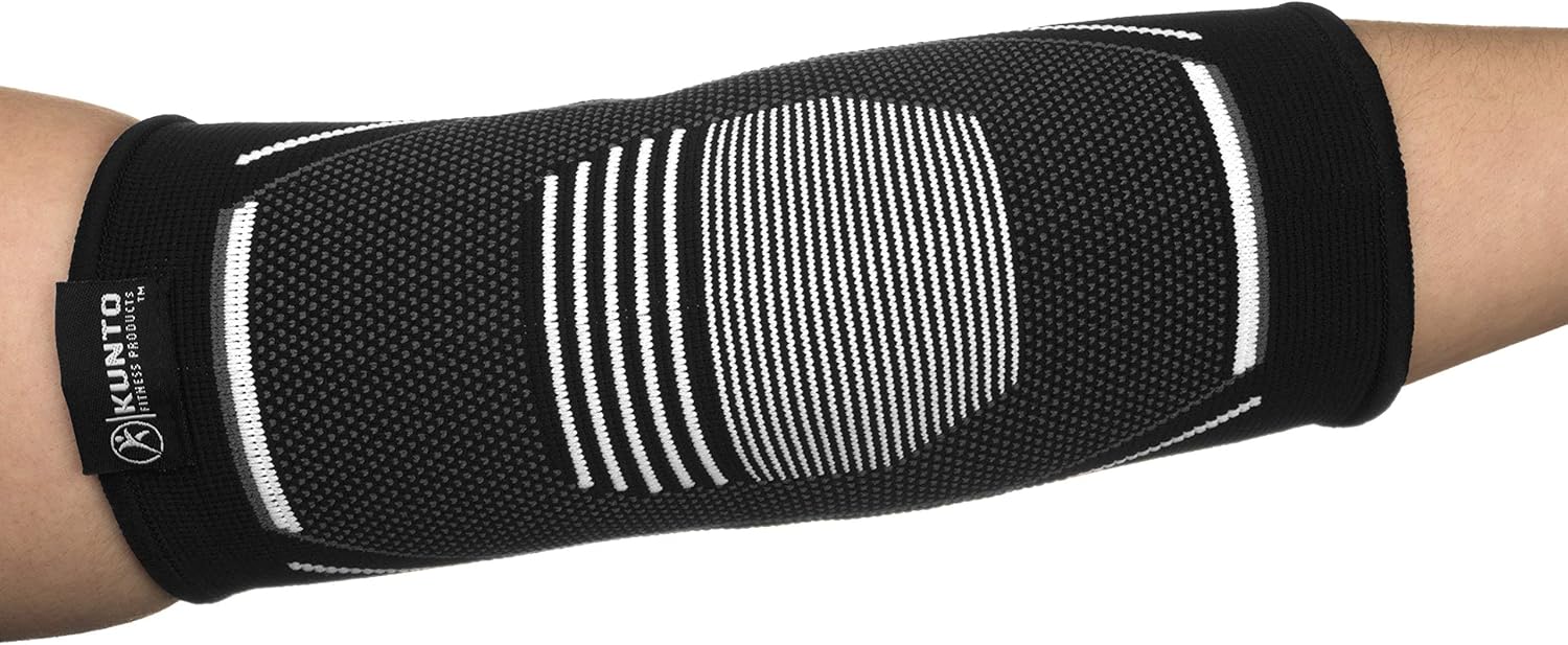 Kunto Fitness Elbow Brace Compression Support Sleeve (Shipped From USA) for Tendonitis, Tennis Elbow, Golf Elbow Treatment - Reduce Joint Pain During Any Activity!: Sports & Outdoors