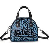 Von Dutch Womens Animal Print Bowling Bag Purse | Stylish Women's Handbag with Adjustable Strap, Spacious Interior