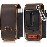 Vinanker Genuine Leather Pouch for Leatherman Multi-Tool Kit, Darkbrown | EDC Belt Organizer Holster, Dual-Compartment, Crazy Horse Leather, Multitool Sheath, for Men
