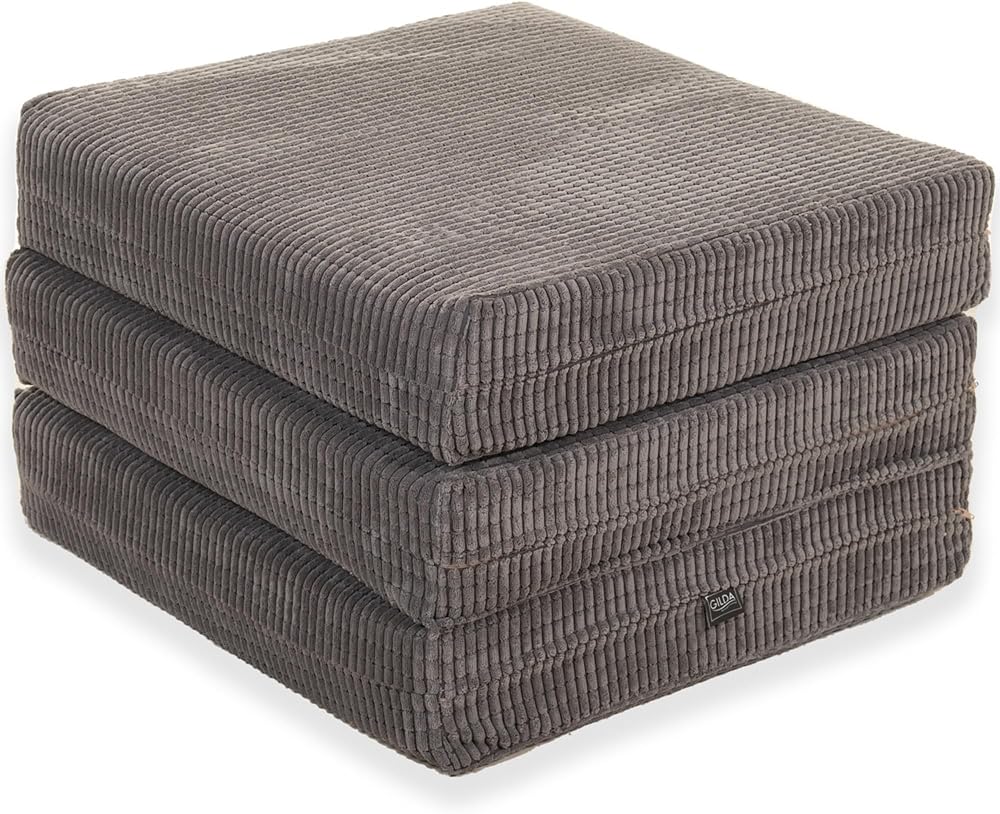Gilda Adult Z Bed Futon Chairbed Footstool Grey