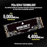 Corsair MP600 CORE XT 1TB PCIe Gen4 x4 NVMe M.2 SSD 5000MB/s DirectStorage view 3