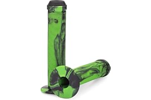 25NINE Ronin Grip with Flange - Flanged BMX Bike and Scooter Handlebar Grips with End Plugs - Multiple Color Options