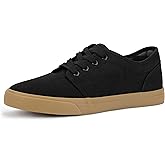 Men's Black Classic Low Top Shoes Canvas Fashion Sneaker with Soft Insole Causal Dress Shoes for Men Comfortable Walking Shoes