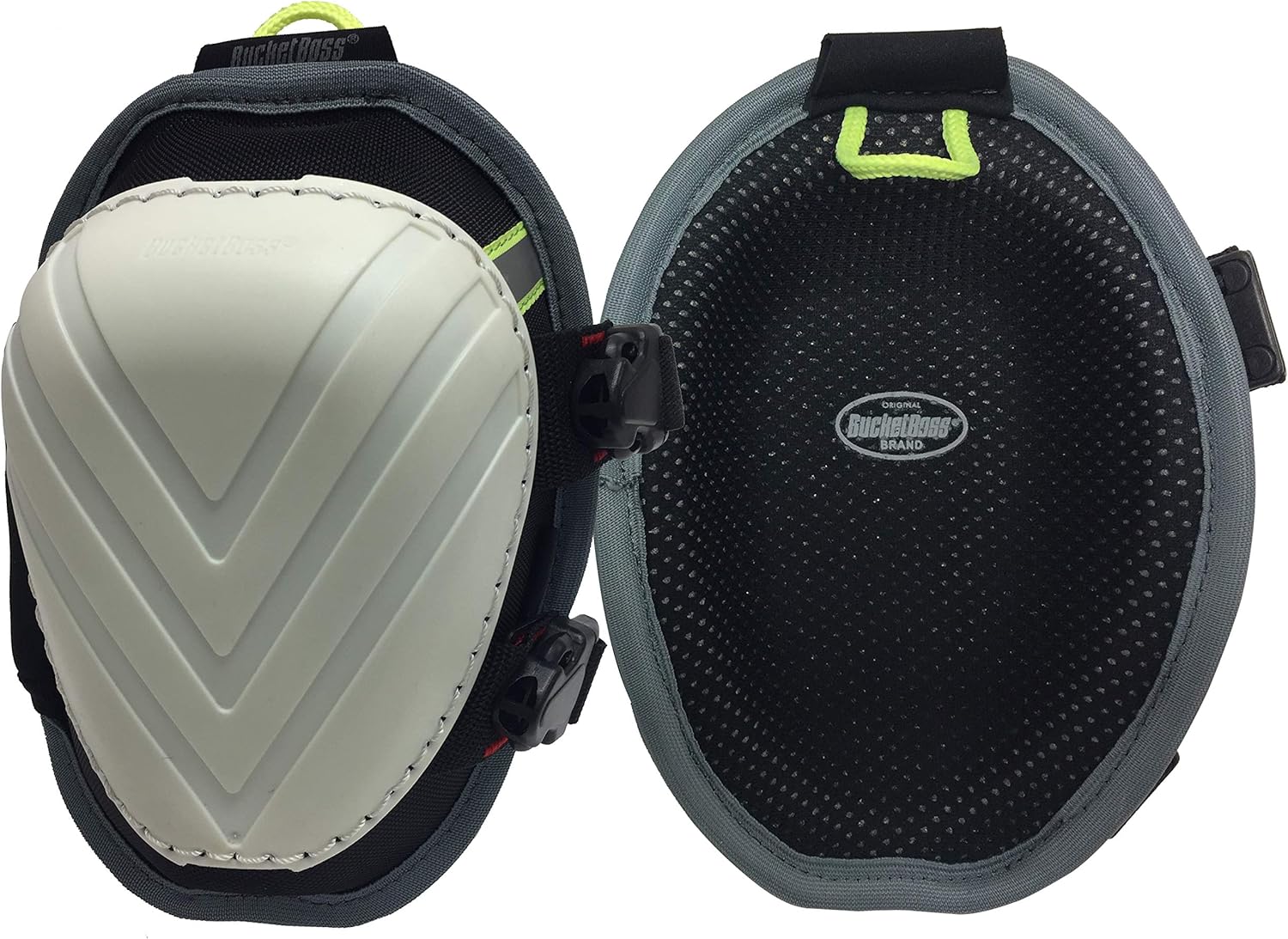 Bucket Boss Molded Swivel Knee Pads in White, FX1