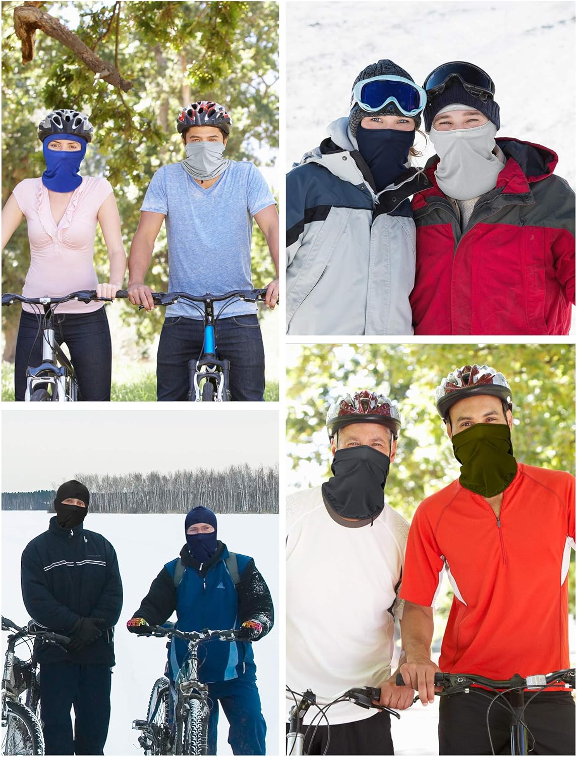 SATINIOR 9 Pieces Balaclava Full Face Cover UV Protection Neck Gaiter Breathable Balaclava Hood for Summer Outdoor Use (Classic Colors) at  Men’s Clothing store