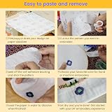 New brothread 6PCS A4 Sticky Water Soluble Embroidery Stabilizer view 4