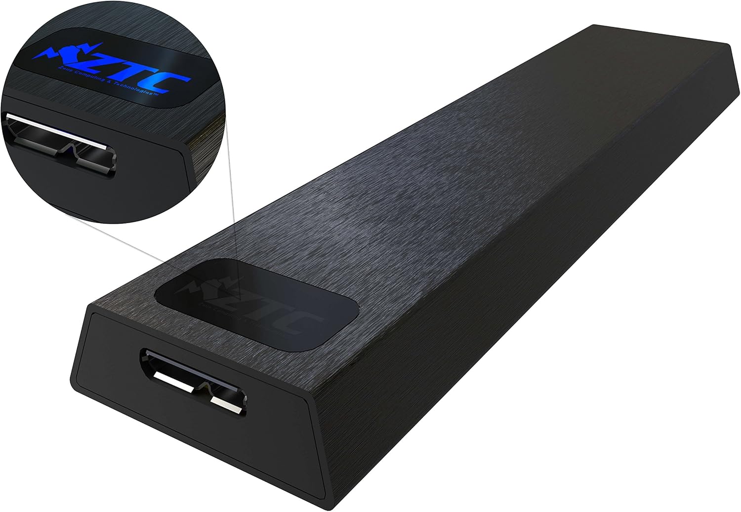 ZTC Thunder Enclosure NGFF M.2 SSD to USB 3.0 Adapter. Support UASP SuperSpeed 6Gb/s 520MB/s Black Model ZTC-EN004-BK