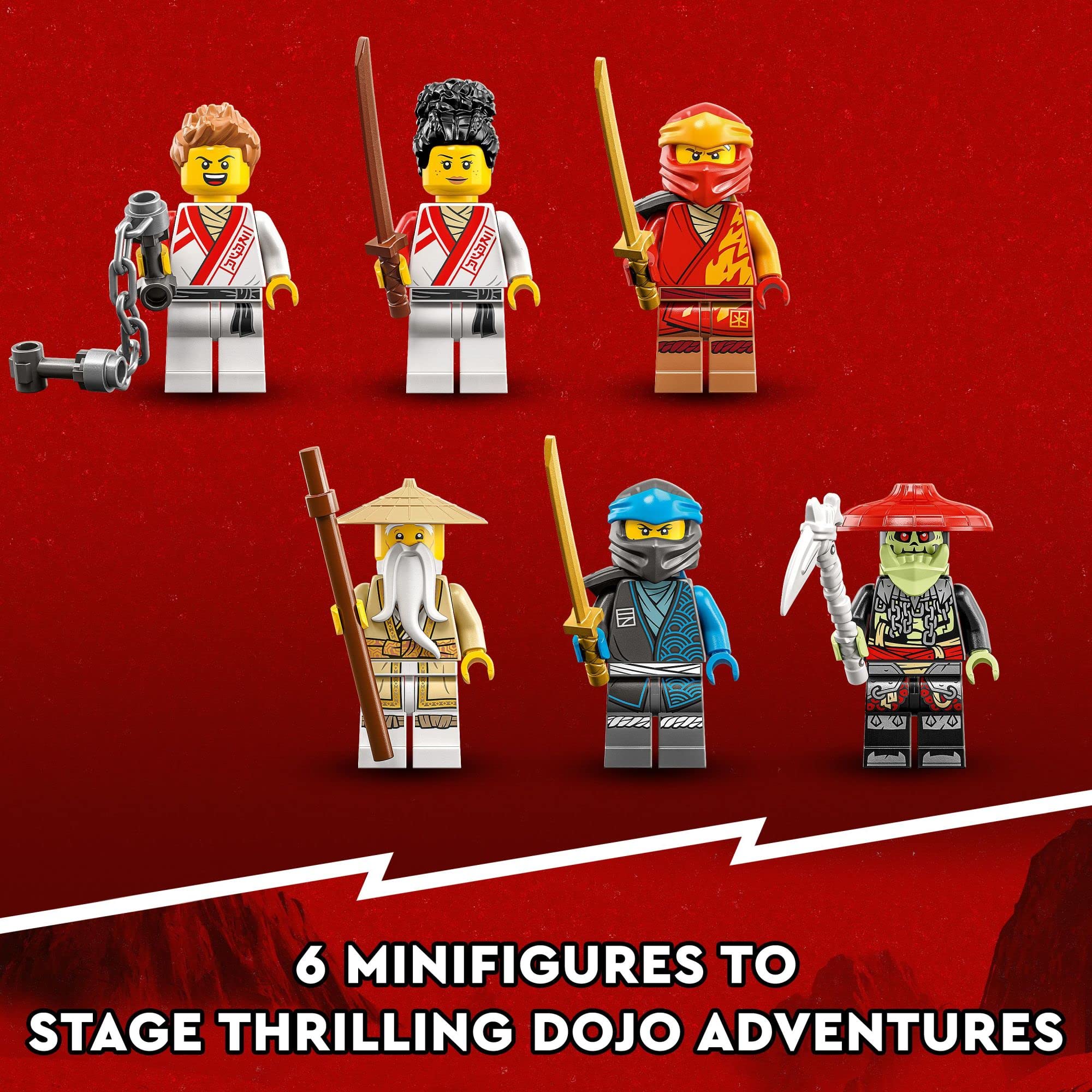 Lego NINJAGO Creative Ninja Brick Box 71787, Toy Storage, Bricks to Build Dojo, Ninja Car, Motorbike, 6 Minifigures & More, Toys for Kids 5 Plus