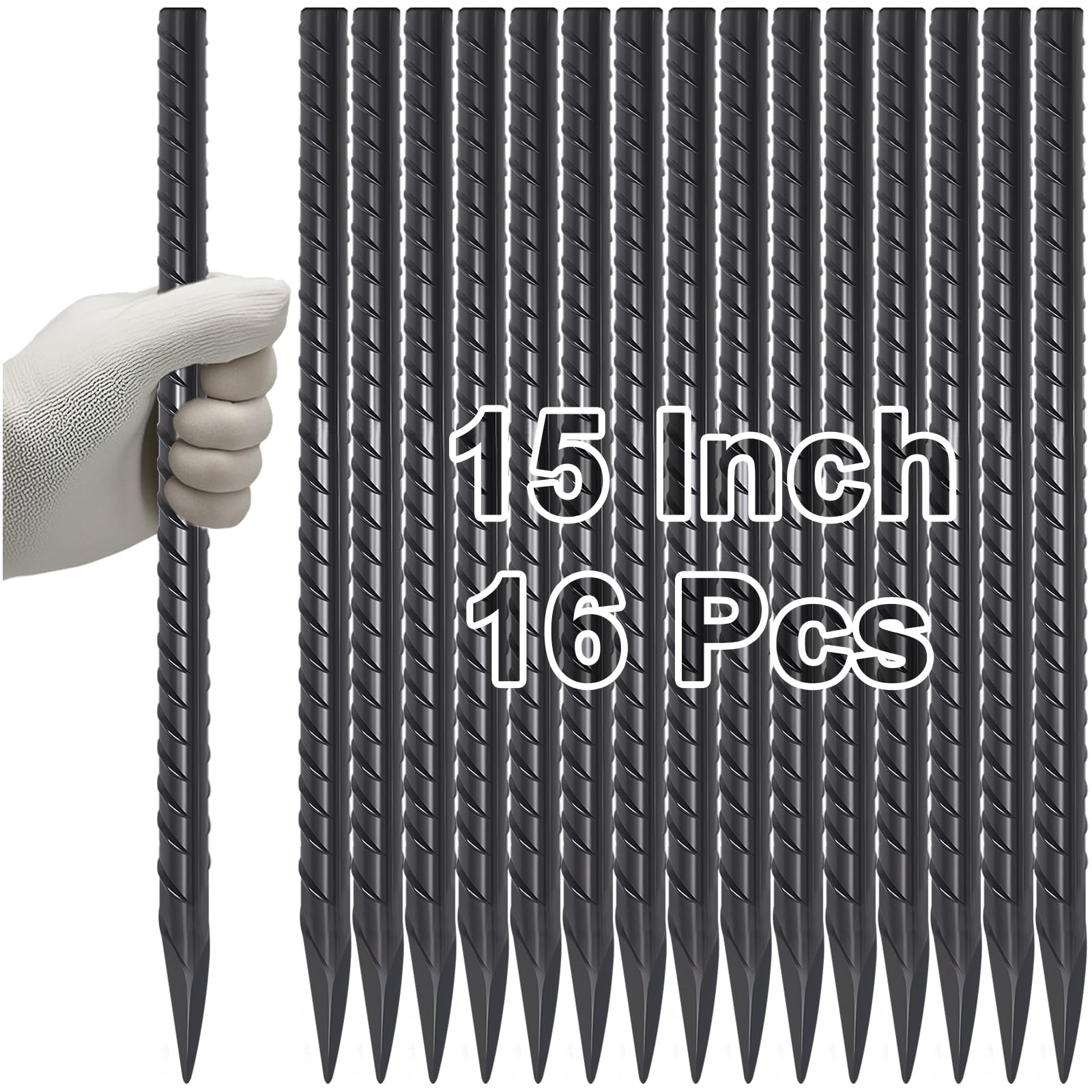 VVOKGO Rebar Stakes 15 Inches Ground Concrete Form