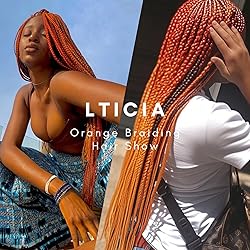 Orange Braiding Hair Pre stretched Ez Braid