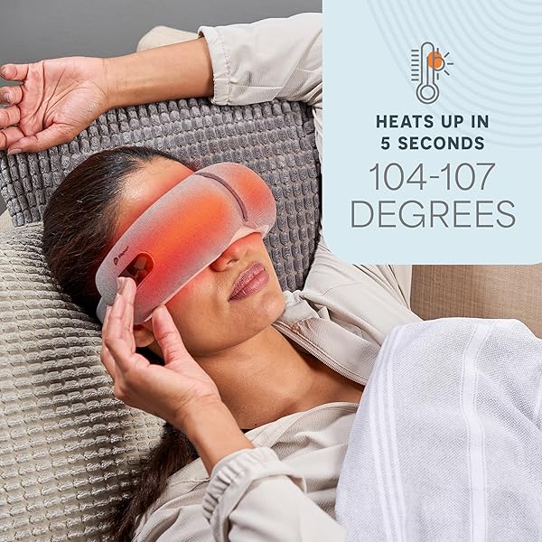 LIFEPRO PORTABLE EYE MASSAGER WITH HEAT AND VIBRATION – OCULAX 4 SOOTHING MODES FOR COMPRESSION MASSAGE TO HELP REDUCE PUFFY AND DRY EYES-RECHARGEABLE HEATED MIGRAINE MASK WITH BLUETOOTH MUSIC