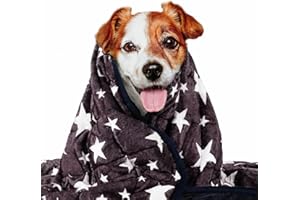 LaSyL Weighted Blanket for Pets | Thunder Blanket for Dogs Anxiety | Premium Soft Minky | Relaxation & Calming & Anti Anxiety | Blue Grey Star, Washable Small 24" L x 32"