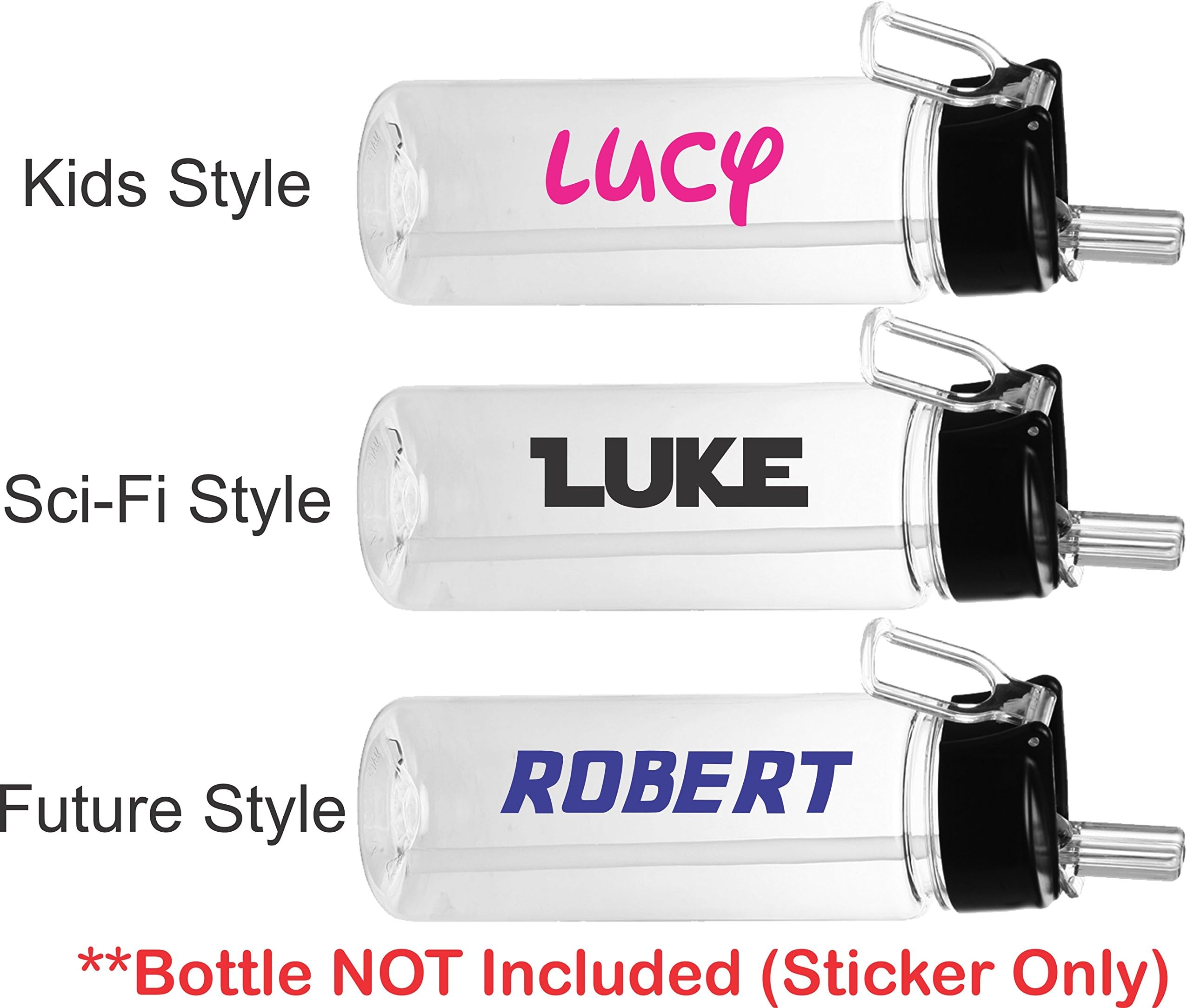 PCSL Sports/Water Bottle Name Sticker - Love Island Style Decal to Create your own bottle just like the TV Show