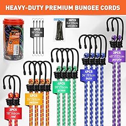 HORUSDY 21 - Piece Bungee Cord Set with Hooks