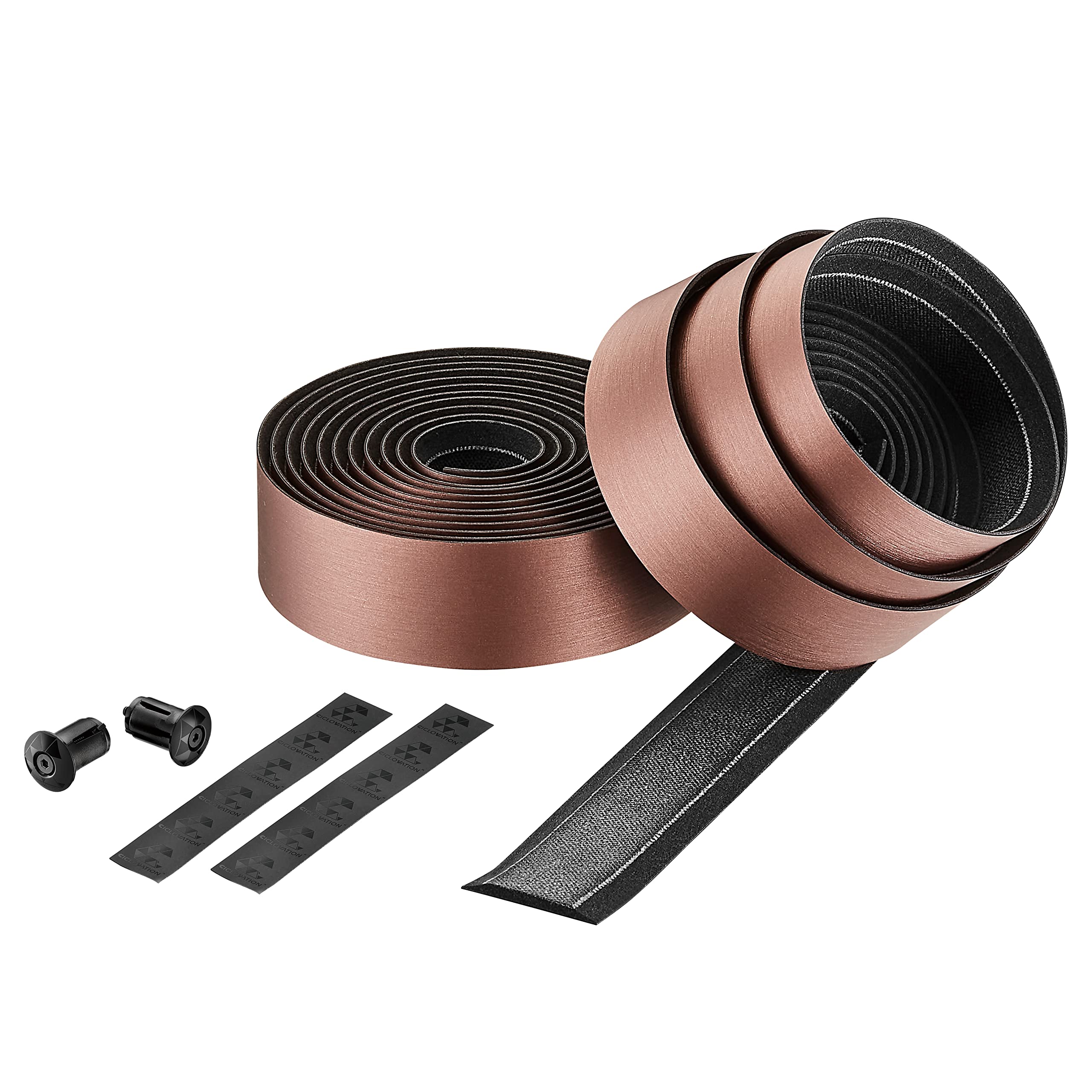 CICLOVATION BAR Tape, Leather Touch_Steampunk, Synthetic Leather, Through a Special Process, Shows The Metal Brushed Surface and retains Moderate Elasticity, T.3mm/W.30mm/L.2000mm, Copper