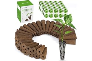Ahopegarden 50pcs Hydroponic Pods Kit: Compatible with AeroGarden Herb Kits with 50 Grow Sponges; 50 Pods Lable, Highly Breathable - Indoor Garden Kit Supplies for Most Brands