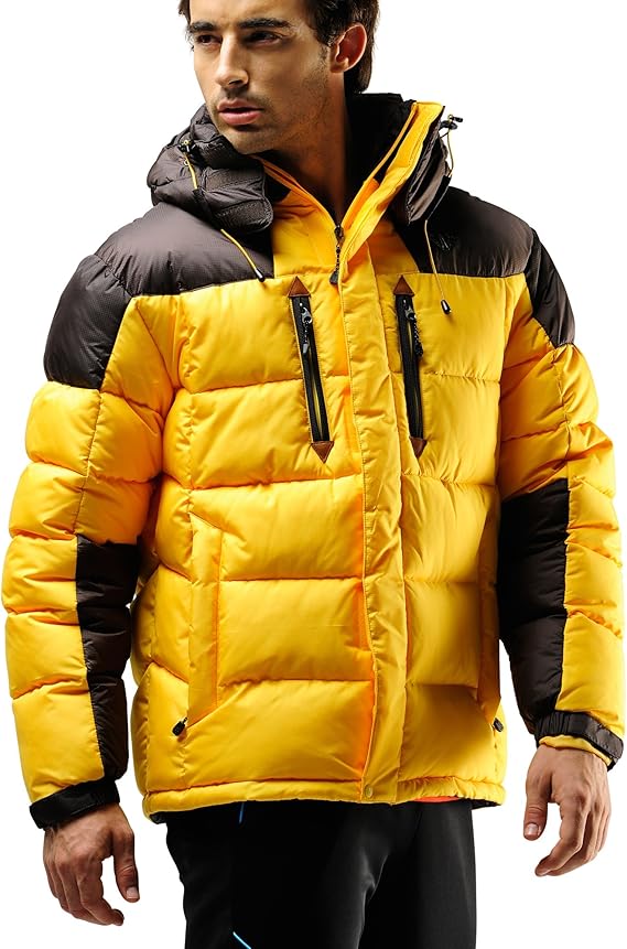 Fuerza Mens Winter Down Wellon Hooded Heavy Duty Parka Jacket at Amazon