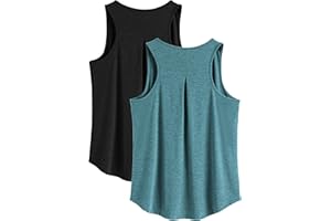 PINSPARK Workout Tops for Women Racerback Tank Top Pack Sleeveless Athletic Running Tops Loose Gym Shirt Quick Dry Yoga Tank