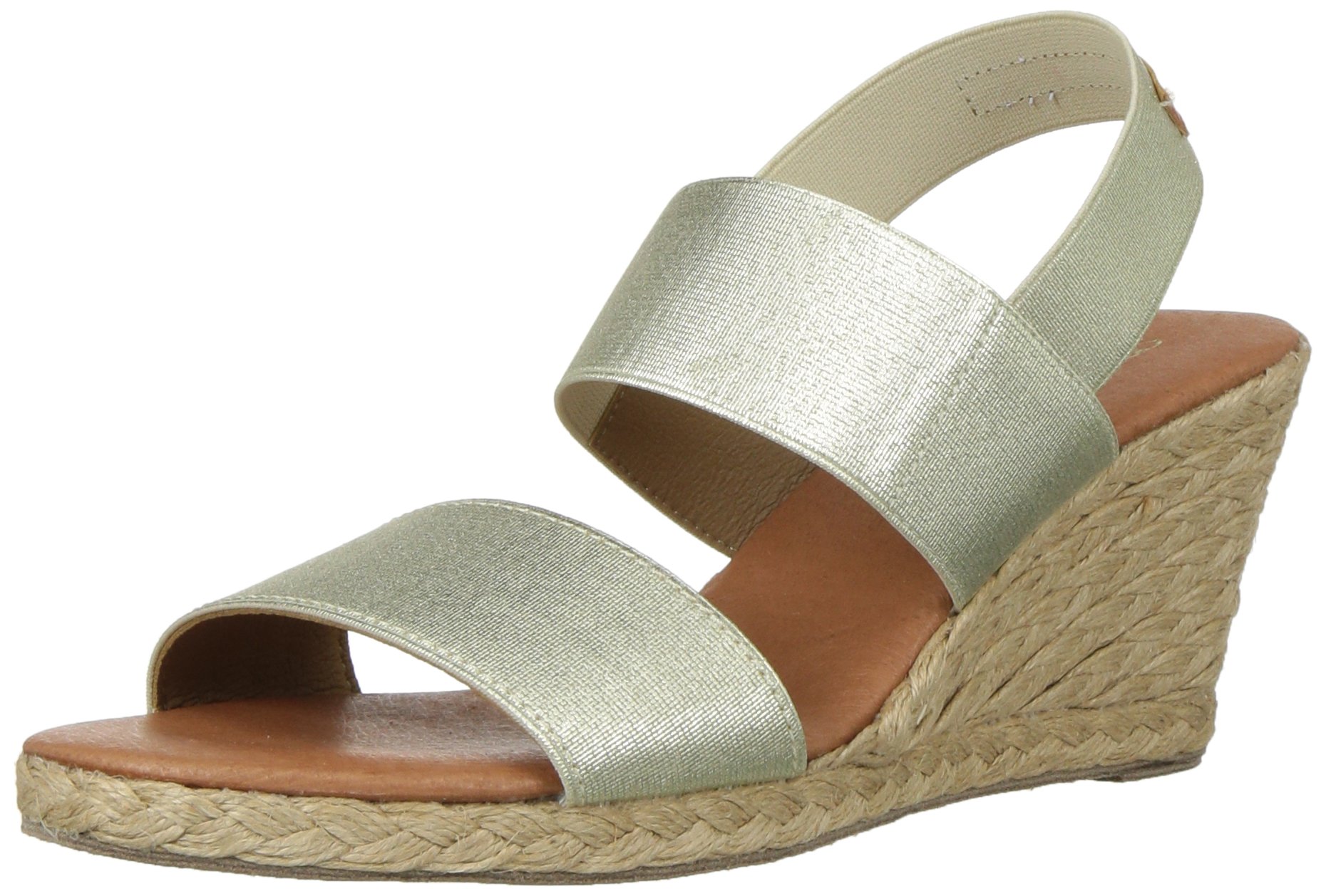 Photo 1 of André Assous Women's Allison Espadrille Wedge Sandal, Platino, 9