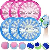 ANNKIE Toss and Catch Ball Set with 6 Paddles 6 Balls, Outdoor Toys for Kids Beach Toy Pool Toys Outdoor Yard Games for 3 4 5 6 7 8 9 10 Year Old Boys Girls, Ideal Gifts for Kids Age 3+
