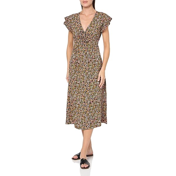chinese dress ladies Joe Fresh Women's Print Dress S Light Blue at Amazon Women's Clothing store