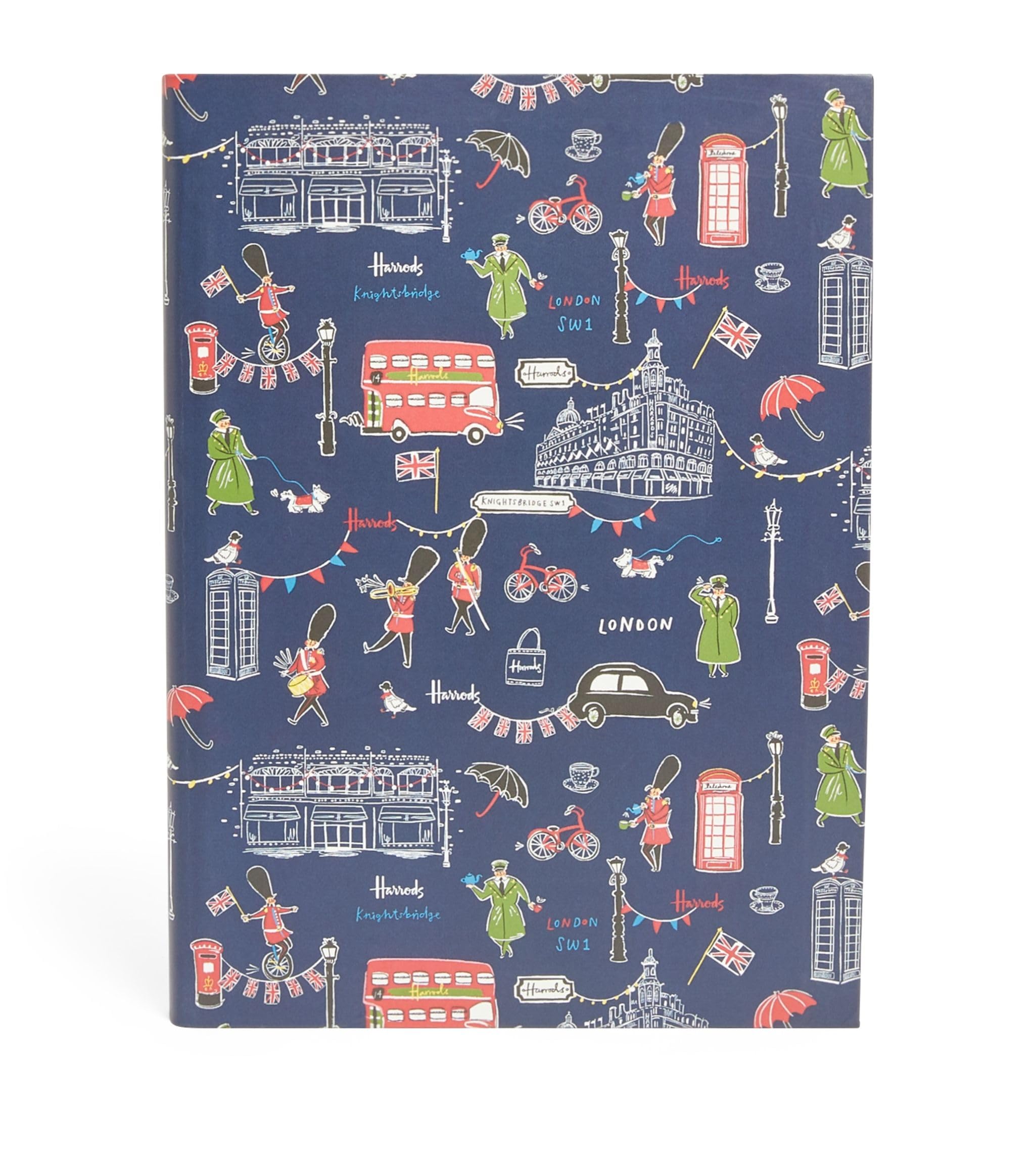 Harrods London Knightbridge A5 Notebook, Navy, 21.5 x 16cm