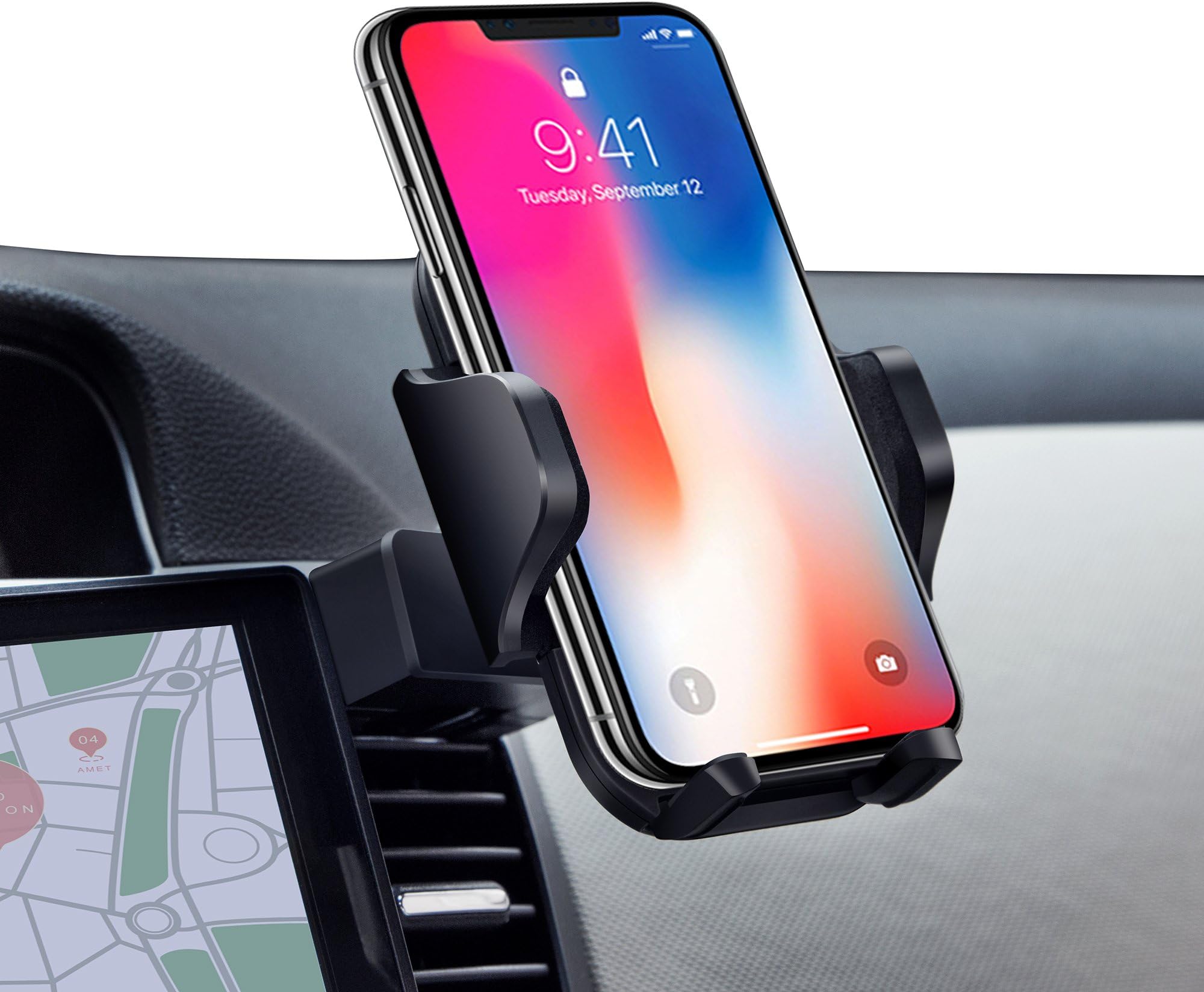 Car Phone Holder, Super Stable Air Vent Mobile Phone Mount Car Cradle,Universal Easy CD Slot Cars Mount with Just A Push 360° Rotation Adjustable for iPhone X/10 8 7 6/6 Plus 5S 5 Samsung Galaxy S9 S8 S8+ S7 Note 9 HTC Nexus 4 LG HUAWEI and Others & Smartphones GPS Device – InnoMagi