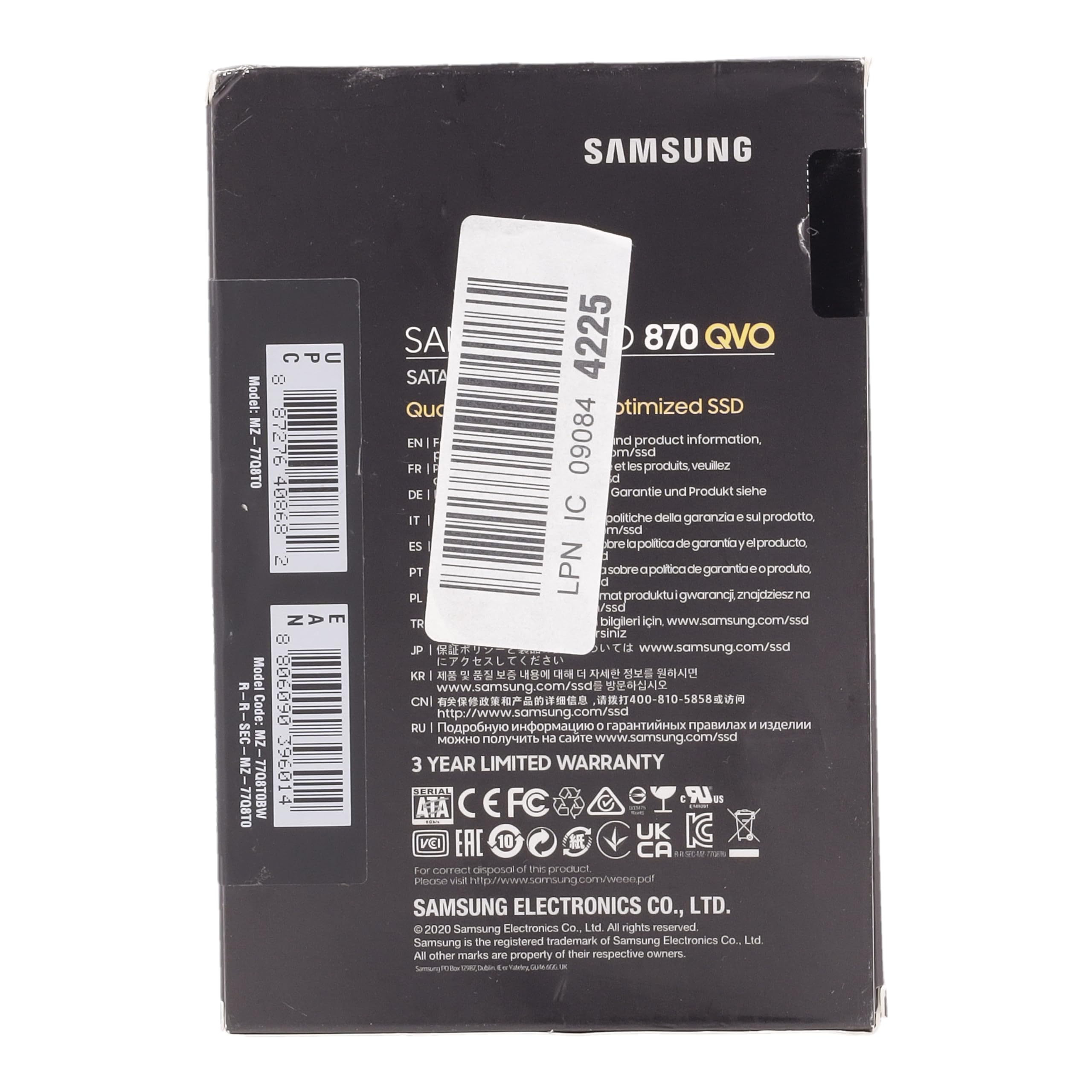 Samsung 870 QVO 8 TB SATA 2.5 Inch Internal Solid State Drive (SSD) (MZ-77Q8T0)