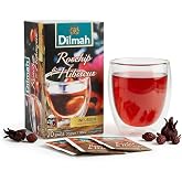 Dilmah Rosehip &amp; Hibiscus Herbal Tea &ndash; 20 Individually Foil Wrapped Tea Bags, Naturally Caffeine-Free Red Infusion, 70% Rosehip &amp; 30% Hibiscus, Premium Herbal Blend