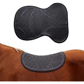 Tasdurian Anti-Slip TPE Pad for Horse English Saddle Pad | Ample Cushioning, Relieve Horse Back Pressure, Prevent Injuries, Fit Western Saddle, Dressage, Jumping and Daily Training