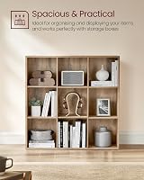 VASAGLE Bookcase 9-Compartment Shelf Camel Brown LBC177K01 view 3