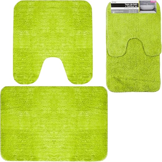 Promobo Set Duo Badematte Wc Vorleger Grun Amazon De Kuche