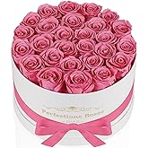 Perfectione Roses 27 Roses in a Box, Mothers Day Rose, Preserved Flowers for Her, Flowers for Delivery Birthday Gifts for Women (Pink)
