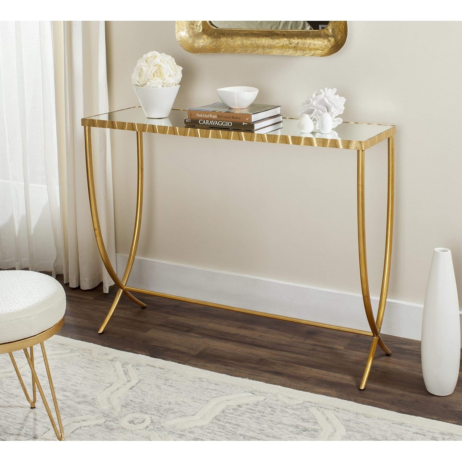 Best Console Table Gold Glass