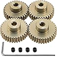 ShareGoo 7075 Aluminum Alloy 48P 3.175mm Pinion Gear Sets 32T 33T 34T 35T Motor Gears Fit 3.175mm (1/8-Inch) Shaft Compatible with HPI Losi Axial Traxxas Tamiya 1/10 RC Car,4Pack