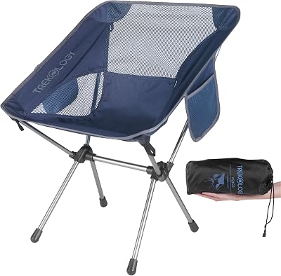 TREKOLOGY YIZI GO Camping Chair Blue – Ultra Lightweight 0.9 kg, 136 kg