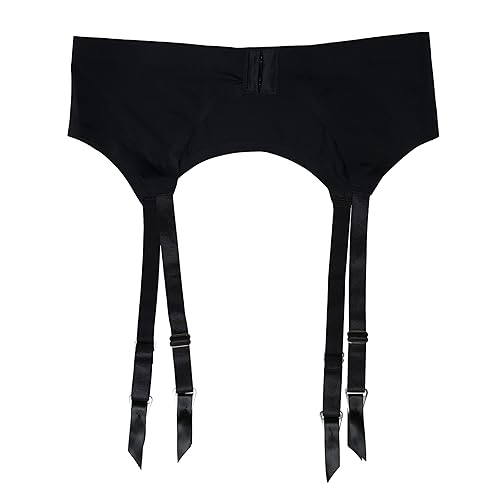 TVRtyle Women Black Seamless 4 Wide Straps Metal Buckles Sexy Garter Belt  for Stockings S506B in Saudi Arabia | Whizz Garter Belts