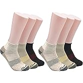 Clarks Men's Casual Half Cushion Anklet Socks 6 Pair, Stone/Khaki/Brown, Men's 7-12 Shoe