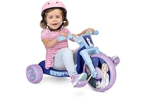 DISNEY FROZEN Frozen Ride-On 10" Fly Wheels Junior Cruiser Tricycle with Sounds - Toddler Bike Trike, Ages 2-4