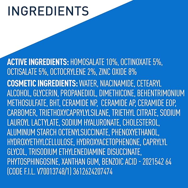 CERAVE AM FACIAL MOISTURIZING LOTION WITH SPF 30, OIL-FREE FACE MOISTURIZER WITH SPF, FORMULATED WITH HYALURONIC ACID, NIACINAMIDE & CERAMIDES, NON-COMEDOGENIC, BROAD SPECTRUM SUNSCREEN, 3 OUNCE