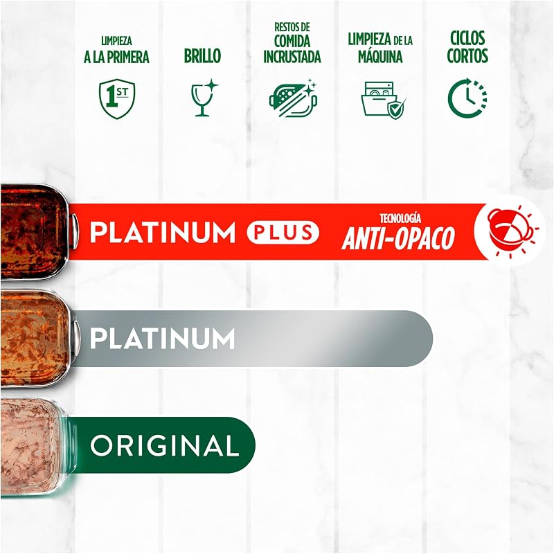 Platinum Plus Cápsulas Lavavajillas Para Máquina Limón, 59 Cápsulas