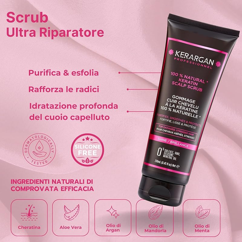 - Keratine Shampoo & Hoofdhuid Scrub Duo - 500ml+250ml