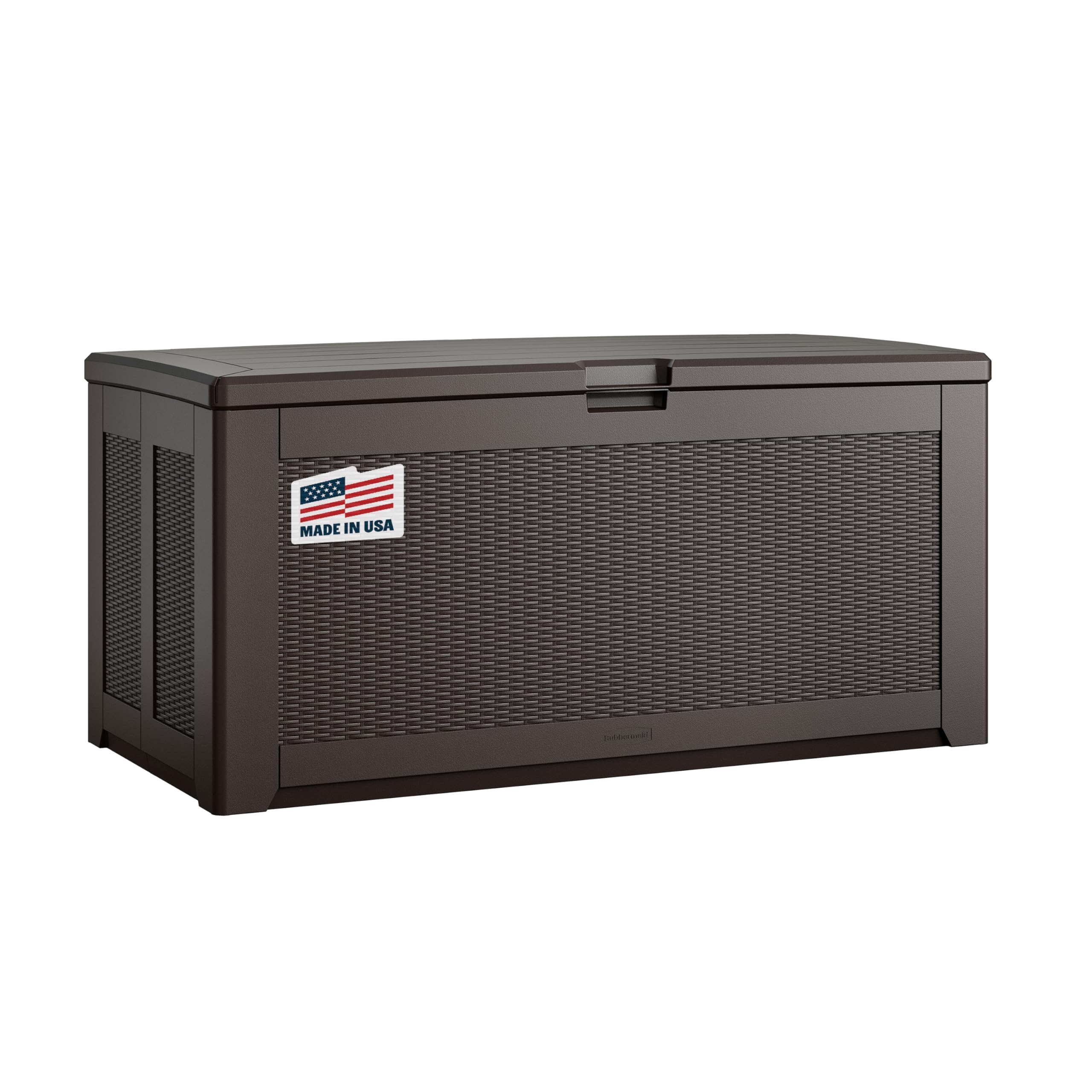 Photo 1 of ***(PARTS ONLY - SELLING AS IS )***
Rubbermaid Extra Large Resin Outdoor Storage Deck Box (134 Gal), Weather Resistant, Brown, Deck Organization for Home/Backyard/Pool Chemicals/Toys/Garden Tools/Porch/Patio Cushions**USED***(SOME SCUFFS/SCRATCHES, DENTS