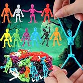 Libima 200 Pcs Halloween Stretchy Skeleton Toys Bulk, Sticky Skeleton Toys | Spooky Sticky Skulls Stress Relief Toys, Assorted Color, Halloween Goodie Bag Fillers, for Boys and Girls Gift Party Favors