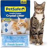 PetSafe ScoopFree Odor Control Crystal Cat Litter, Fresh Scent, 8 Lb Bag | 5x Faster Odor Control than Clumping Clay Litter, 99% Dust-Free, Low Tracking Crystals, Compatible with Any Cat Litter Box