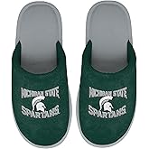 FOCO NCAA Men's Official Primary Logo Wordmark Embroidered Stacked Team Logo Scuff Slide Slippers