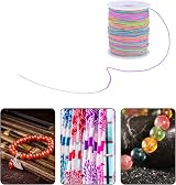 Xiaomoyu Elastic Cord Rainbow Beading Cord 1mm 100m for Jewelry Crafts view 6