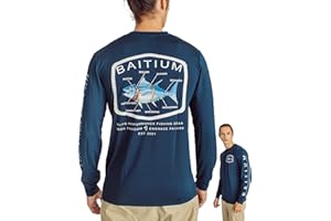 BAITIUM Fishing Shirts for Men Long Sleeve, Mens Fishing Shirts Long Sleeve Hooded, SPF Shirts for Men, Fishing Gear and Equipment