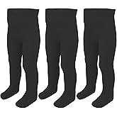 ZERULETS Baby Girls Tights Leggings 3 Pack Cotton Thick 0-24 Month Newborn Infant Toddler Stocking Pants